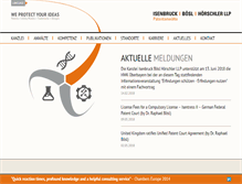 Tablet Screenshot of ib-patent.de